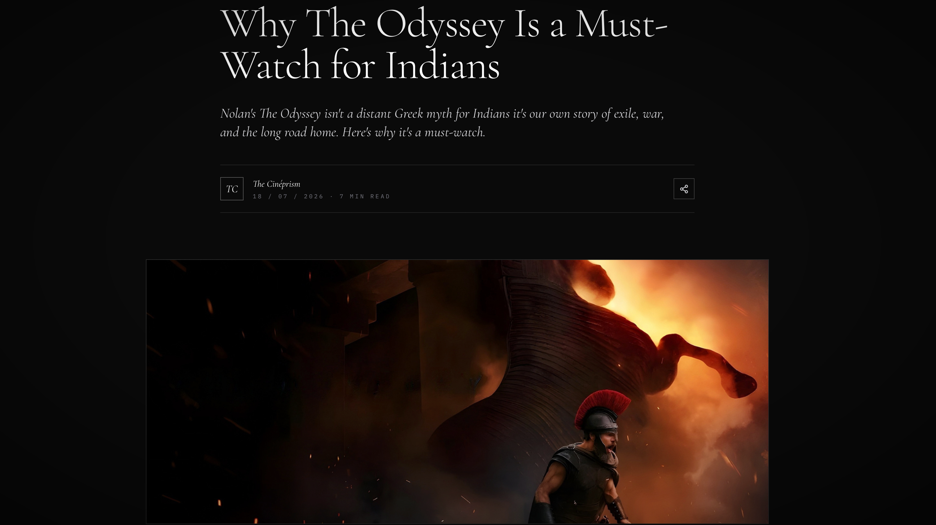 Why The Odyssey Is a Must-Watch for Indians